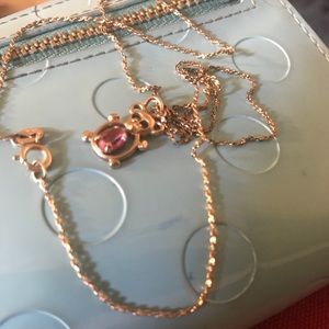 14K Gold Filled Necklace w/ Bear Pendant